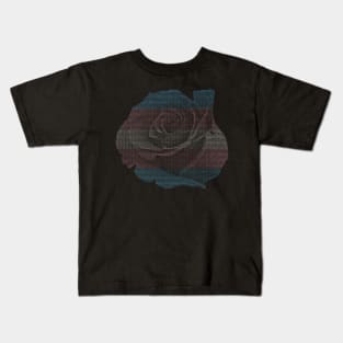 trans pride ascii rose Kids T-Shirt